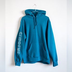 Supreme Sleeve Embroidery Hooded Sweatshirt